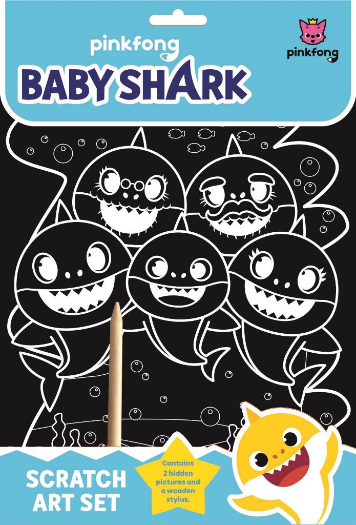 Baby Shark Scratch Art Set - Imagini răzuibile (3140/BSSA)