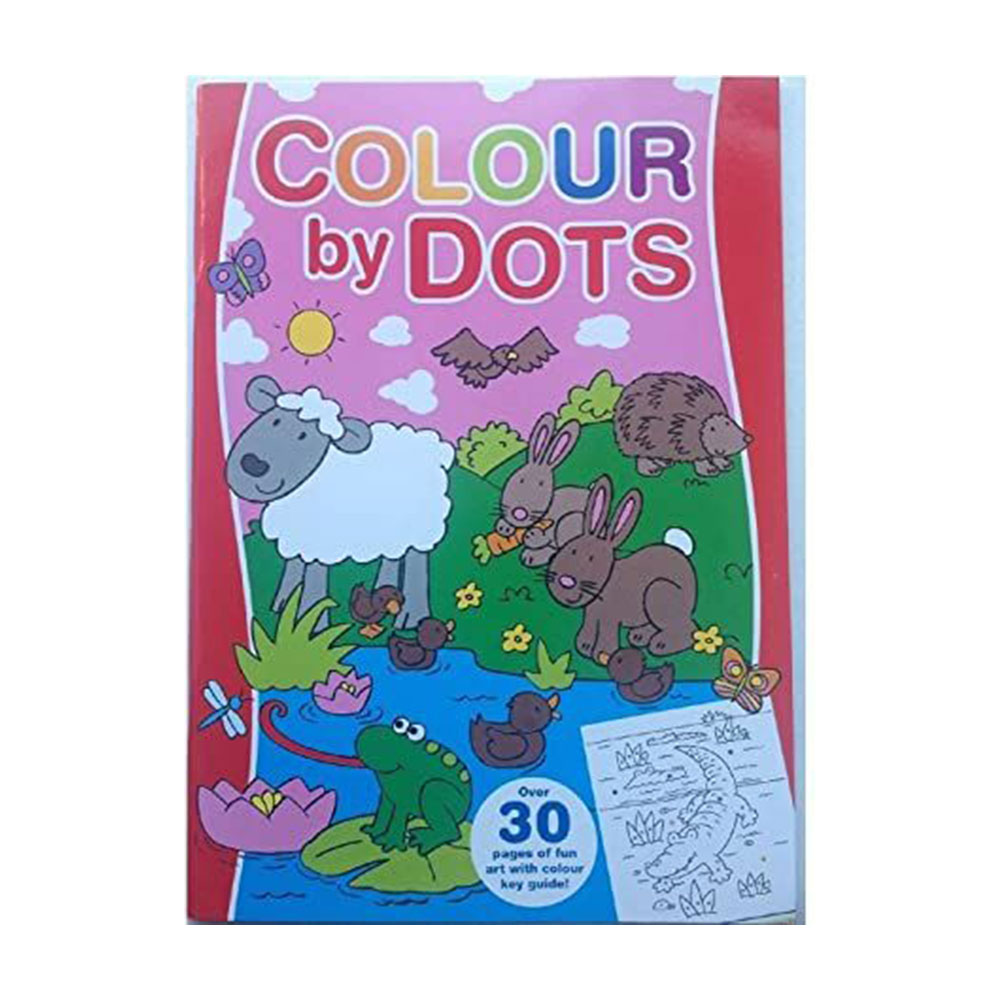 Colour By Dots, Carte de colorat cu activitati (Rosu) (2707/CDCB1-2)