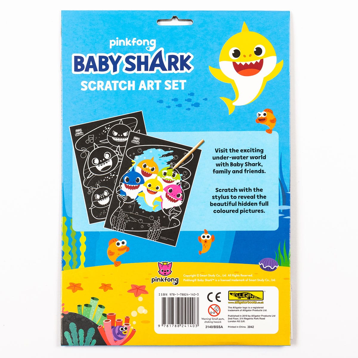 Baby Shark Scratch Art Set - Imagini răzuibile (3140/BSSA)