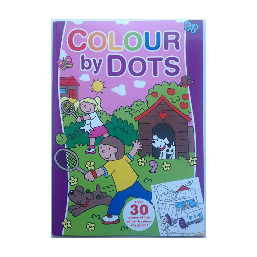 Colour By Dots, Carte de colorat cu activitati (Mov) (2707/CDCB1-1)
