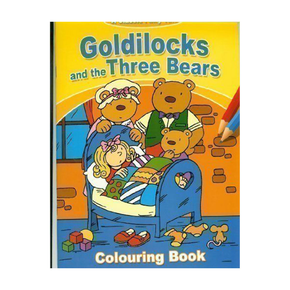 Fairy Tale Colouring Books, Goldilocks and the Three Bears, Bucle aurii si cei trei ursuleti, Carte de colorat (1678/FTCB1-5)