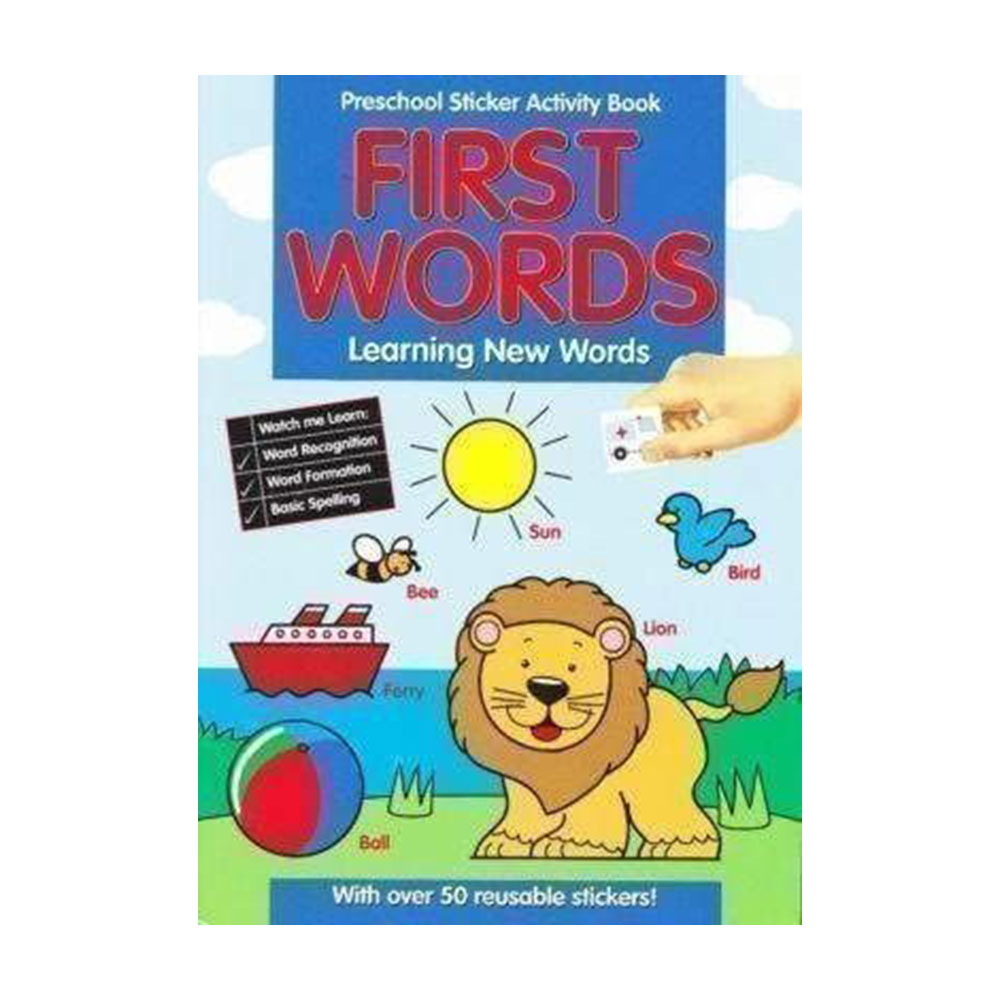 First words, Preschool Learning Sticker Books, carte cu activitati si autocolante (201/ PSSB1-3)
