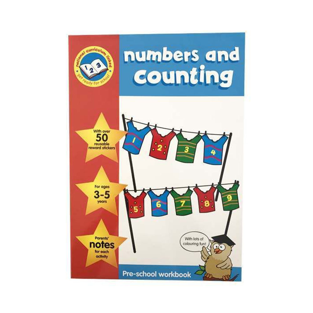 Numbers-Key Stage Sticker Work Books, Caiet de activitati cu autocolante, Numerele (3-5 ani) (375/KSWB1-3)